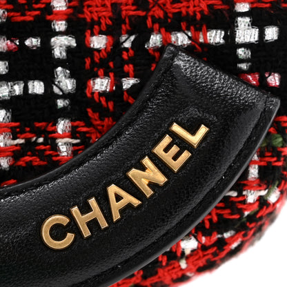 Chanel Tweed Lambskin Quilted Coco Midnight Camera Case Red Black 12 of 12