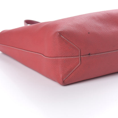 Hermes Taurillon Clemence Double Sens 36 Reversible Tote Rubis Bougainvillea 6 of 16