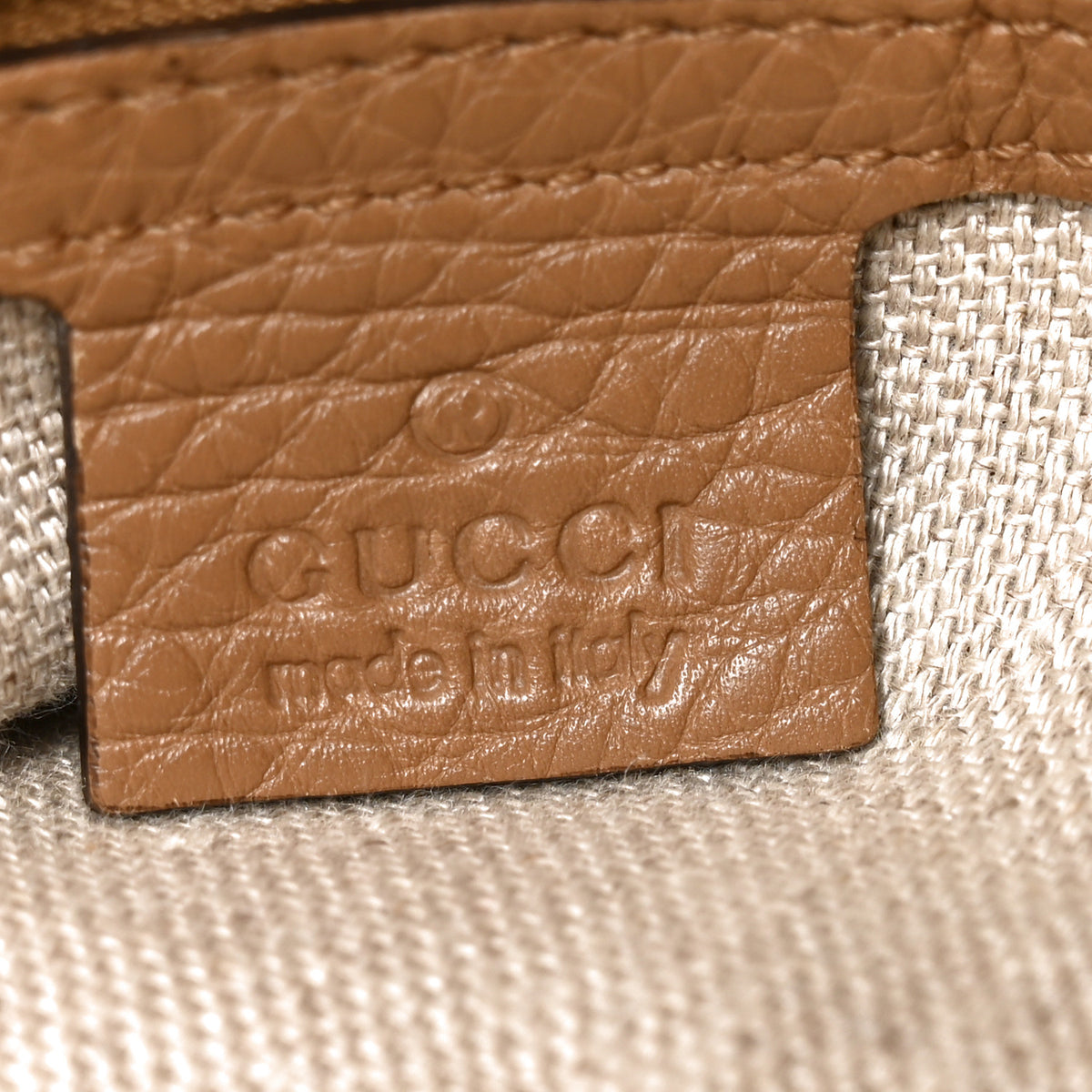 Pebbled Calfskin Large Icon Bit Hobo Beige