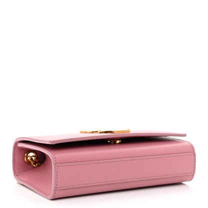 Saint Laurent Grain De Poudre Small Classic Monogram Kate Satchel Dark Rose 4 of 9
