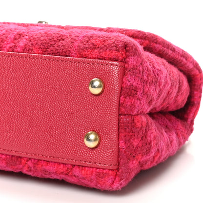 Chanel Tweed Mini Coco Handle Flap Fuchsia 10 of 10