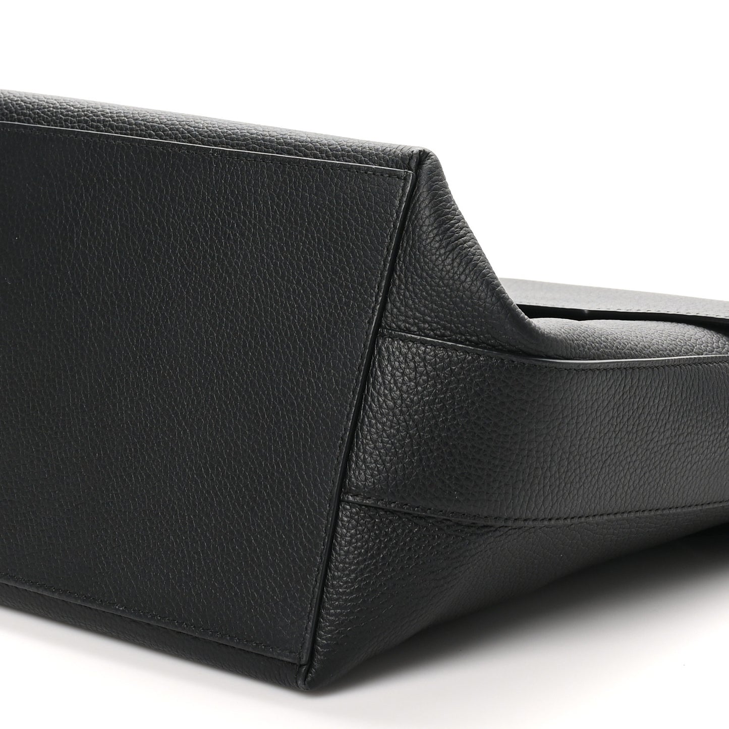 Calfskin Gancini Twins 24 Messenger Bag Black