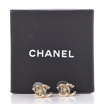 Chanel Studded CC Earrings Gold 5 of 5