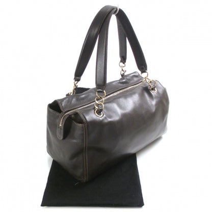 Chanel Calfskin Large Satchel Brown 3 of 13