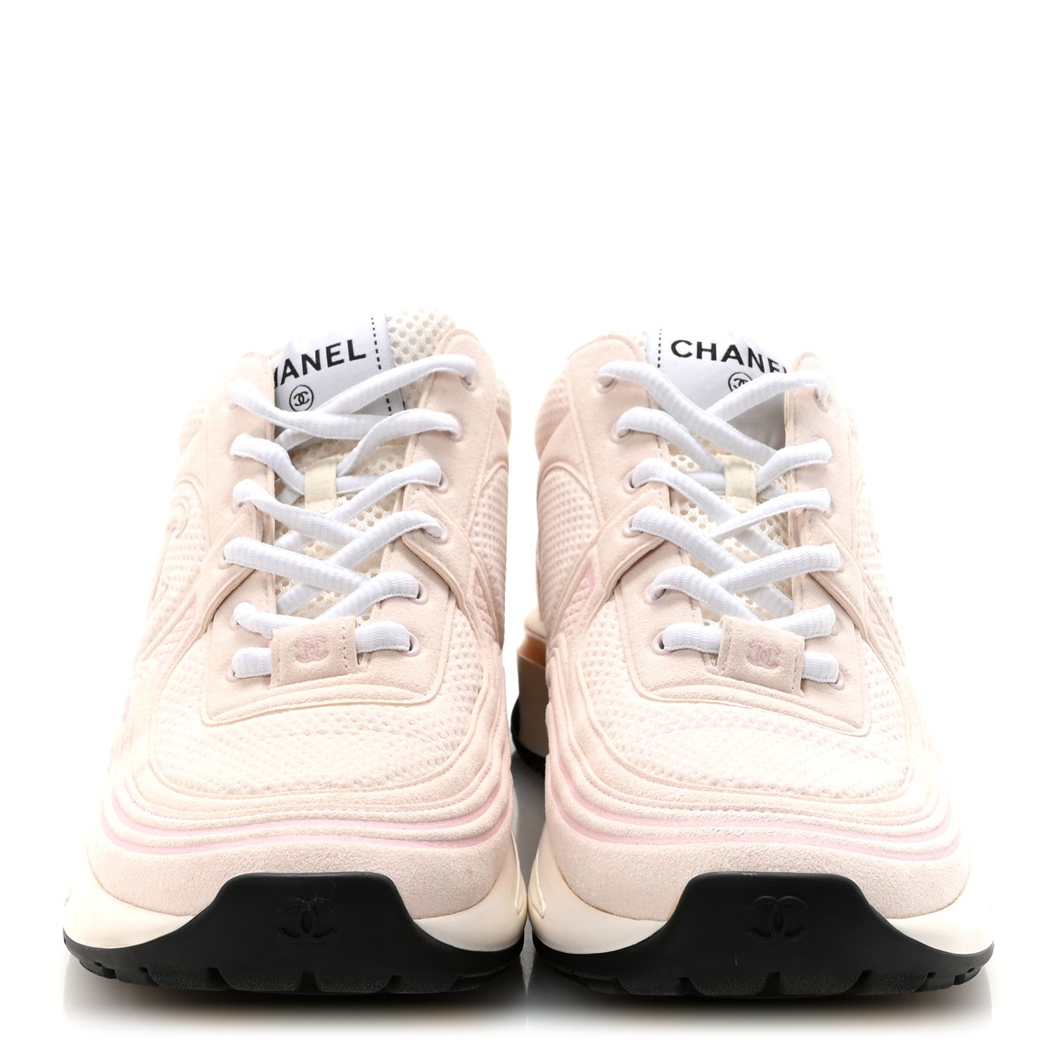 Chanel Fabric CC Womens Sneakers 40 Light Pink 3 of 9
