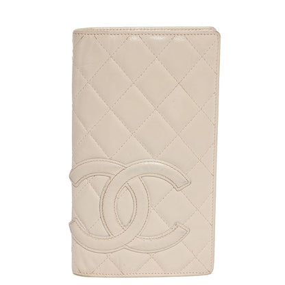 Chanel Calfskin Quilted Cambon Yen Wallet Beige 1 of 7