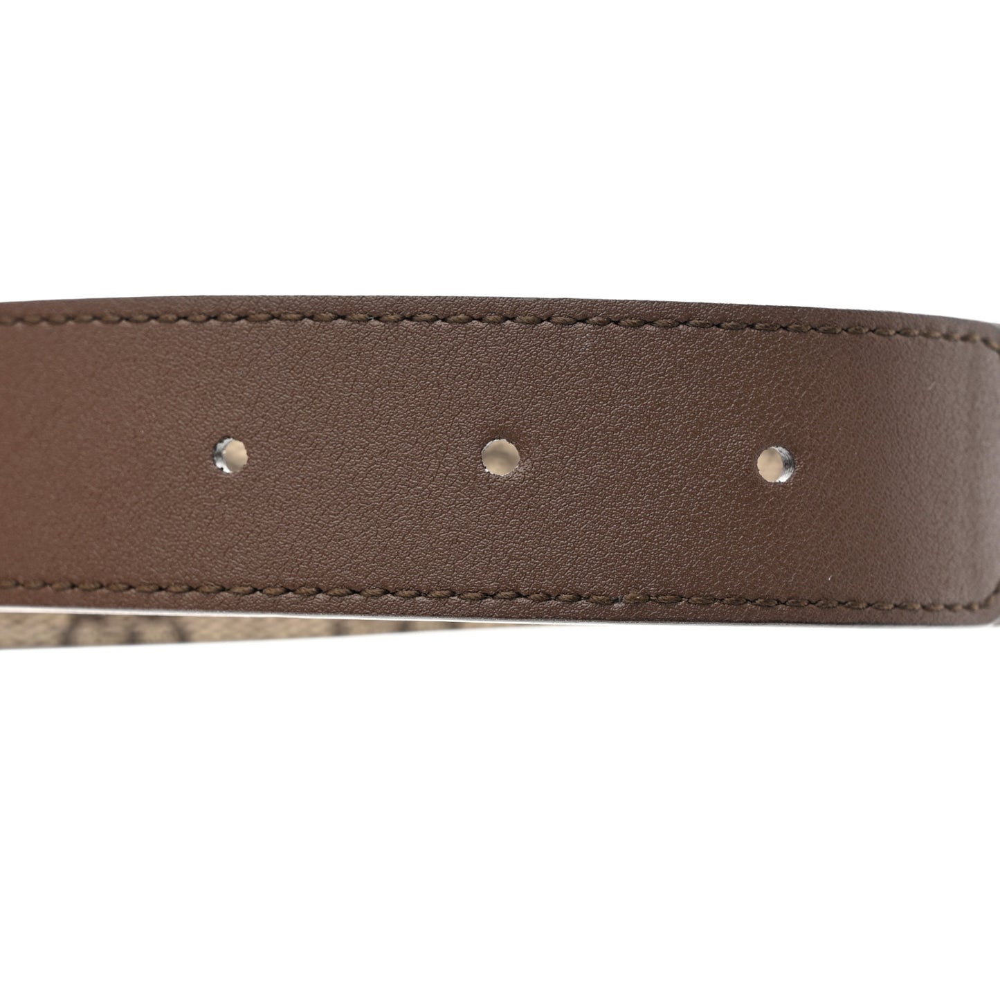 GG Supreme Monogram Matte Plutone Calfskin Double G 30mm Belt 75 30 Beige Ebony New Acero