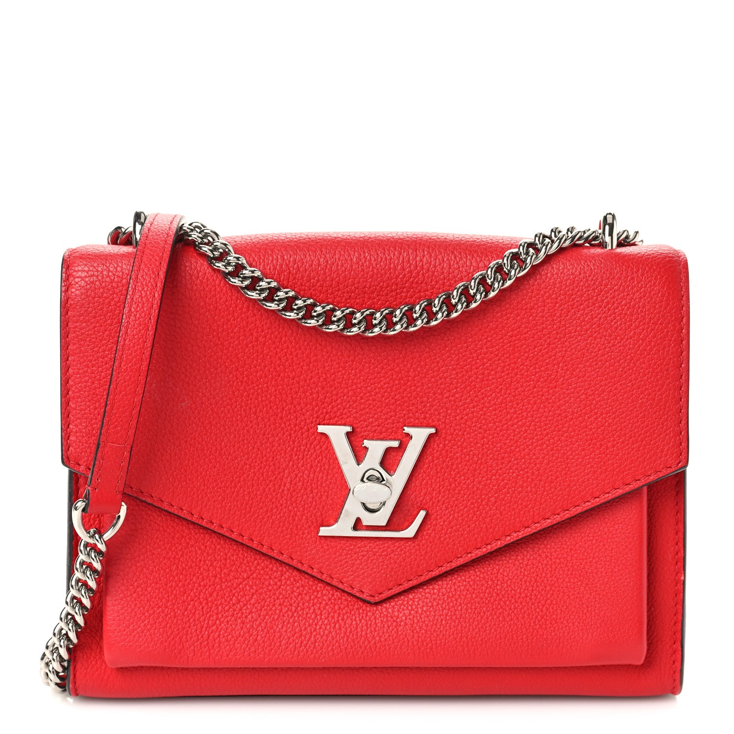 Louis Vuitton Soft Calfskin My Lockme Chain Bag BB Poppy 1 of 8