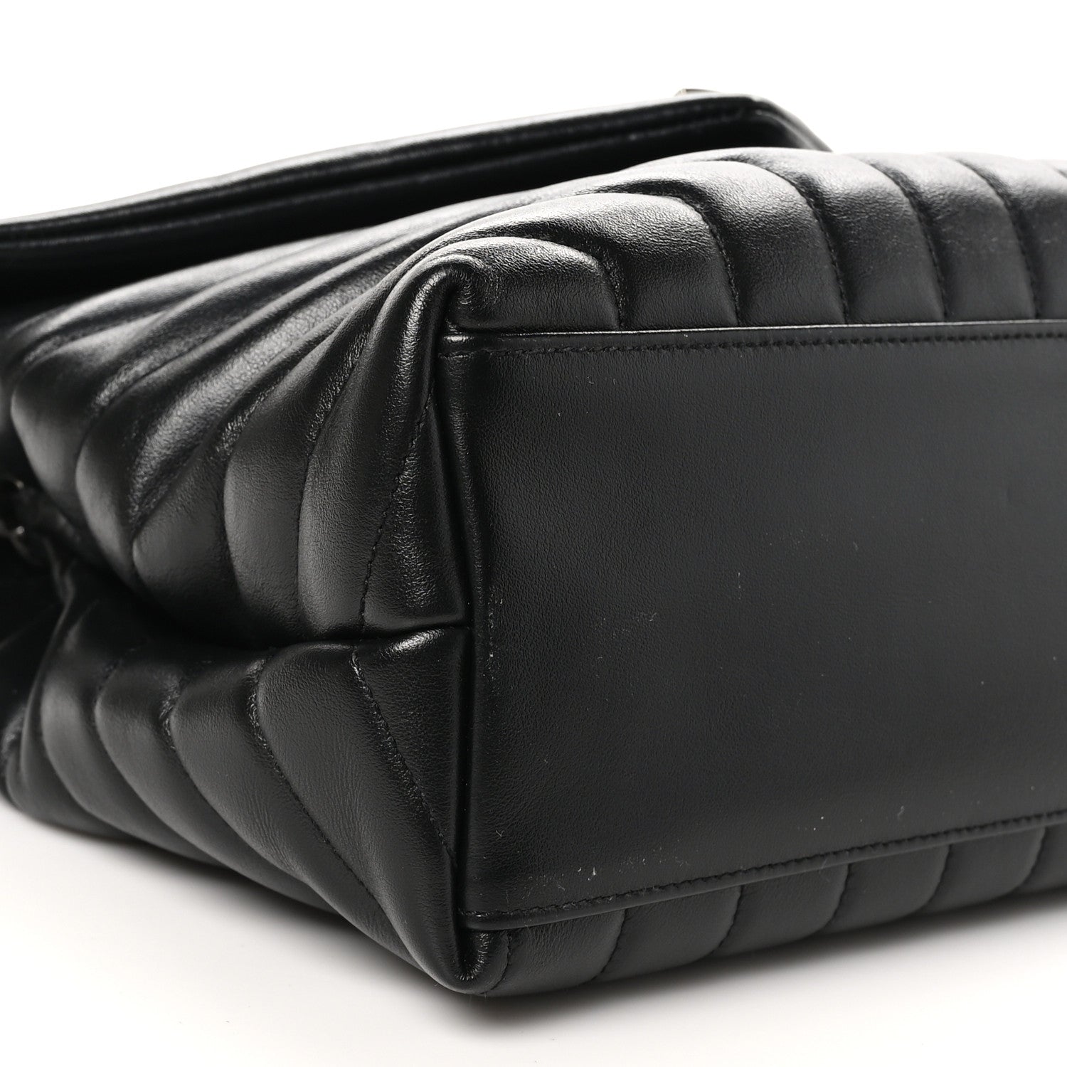 Saint Laurent Calfskin Y Quilted Monogram Medium Loulou Chain Satchel Black 9 of 10