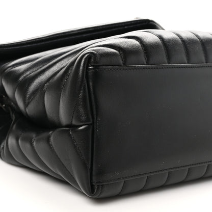 Saint Laurent Calfskin Y Quilted Monogram Medium Loulou Chain Satchel Black 9 of 10