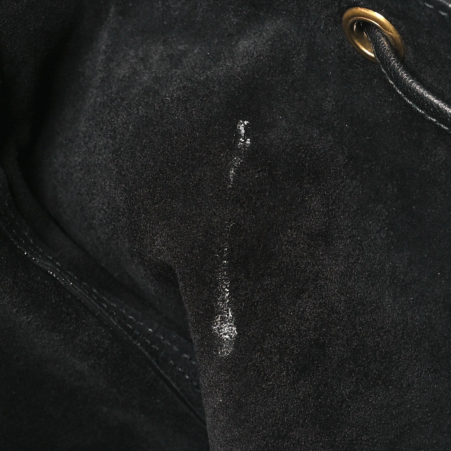 Saint Laurent Lambskin Medium Heart Studded Riva Drawstring Bag Black 11 of 11