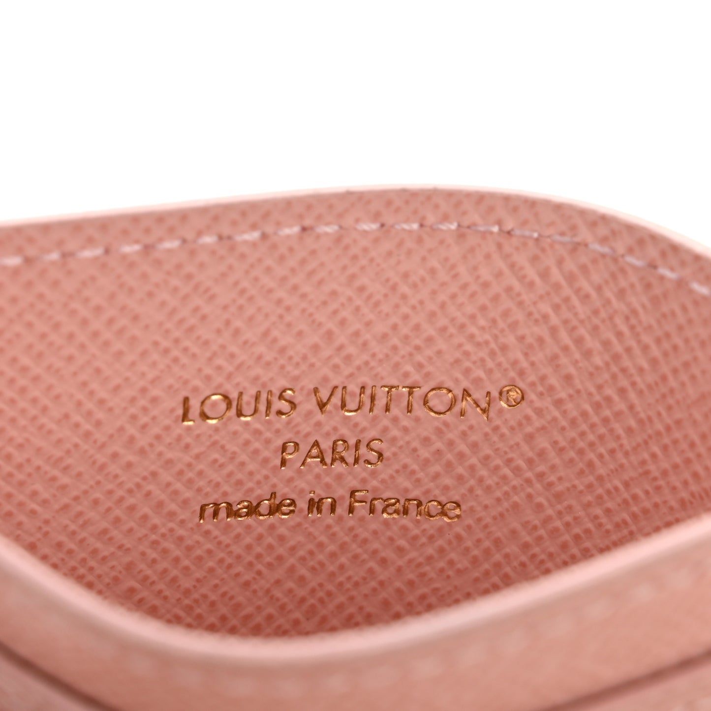 Monogram LV Charms Card Holder Rose Ballerine