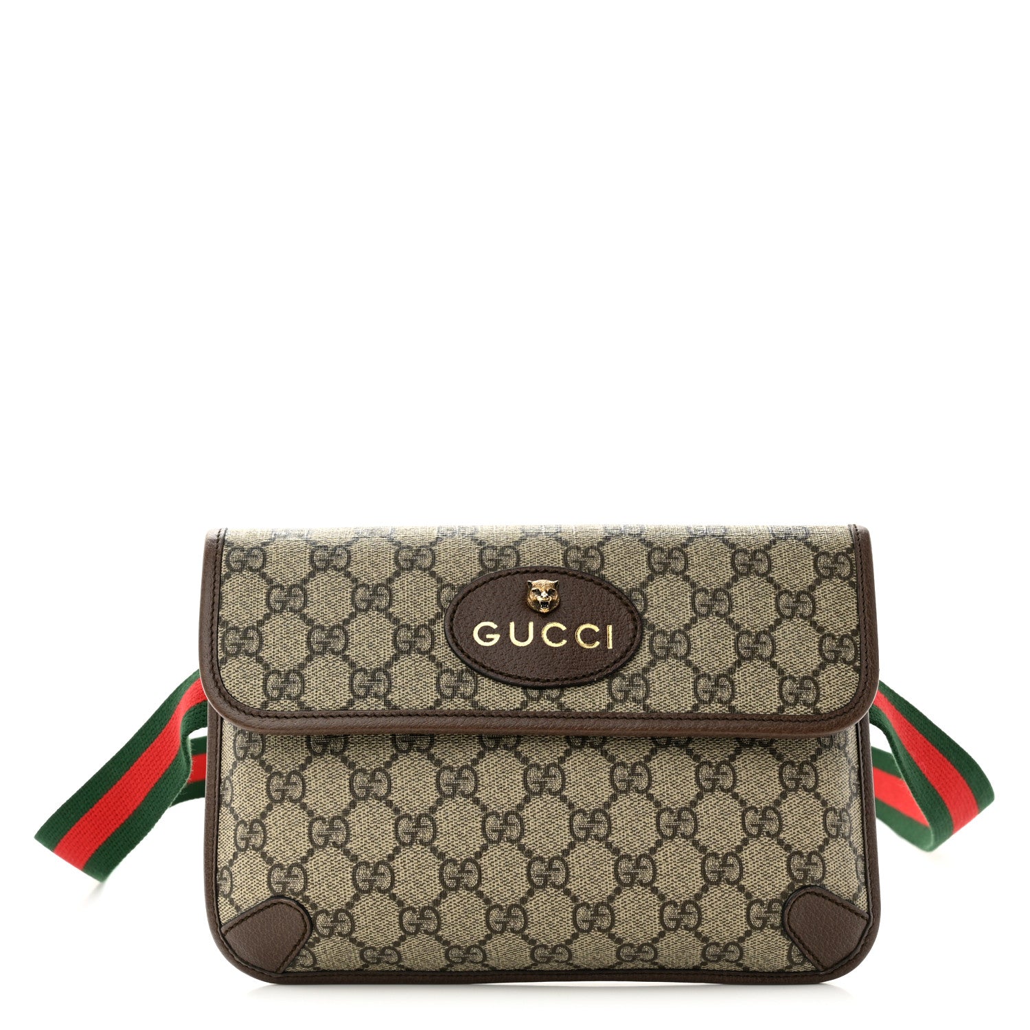 Gucci GG Supreme Monogram Neo Vintage Web Belt Bag Brown 1 of 10