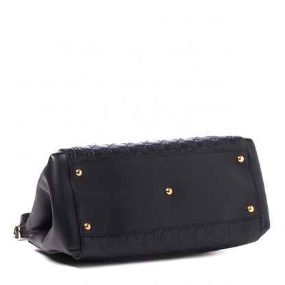 Gucci Soft Guccissima Signature Top Handle Tote Bag Black 3 of 8