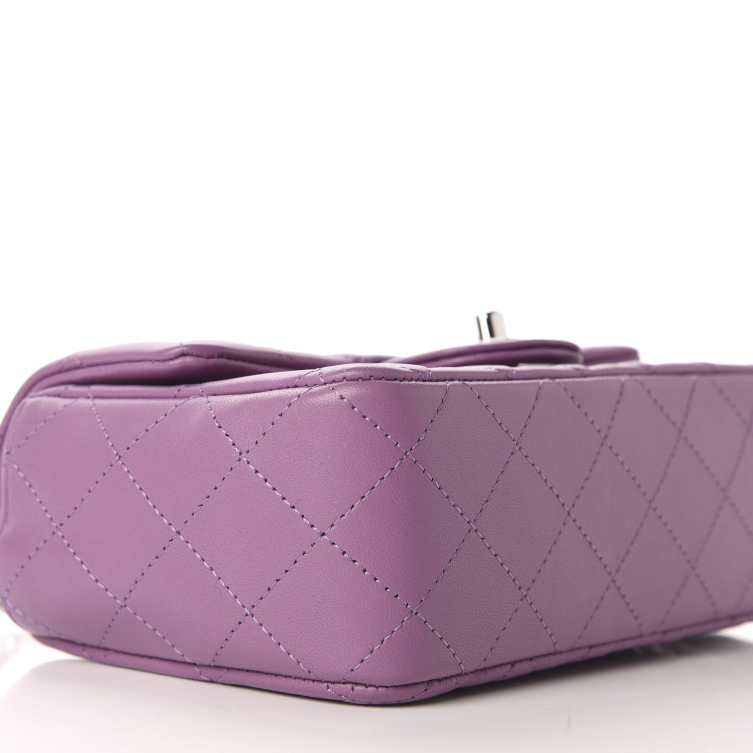 Chanel Lambskin Quilted Mini Rectangular Flap Purple 6 of 10