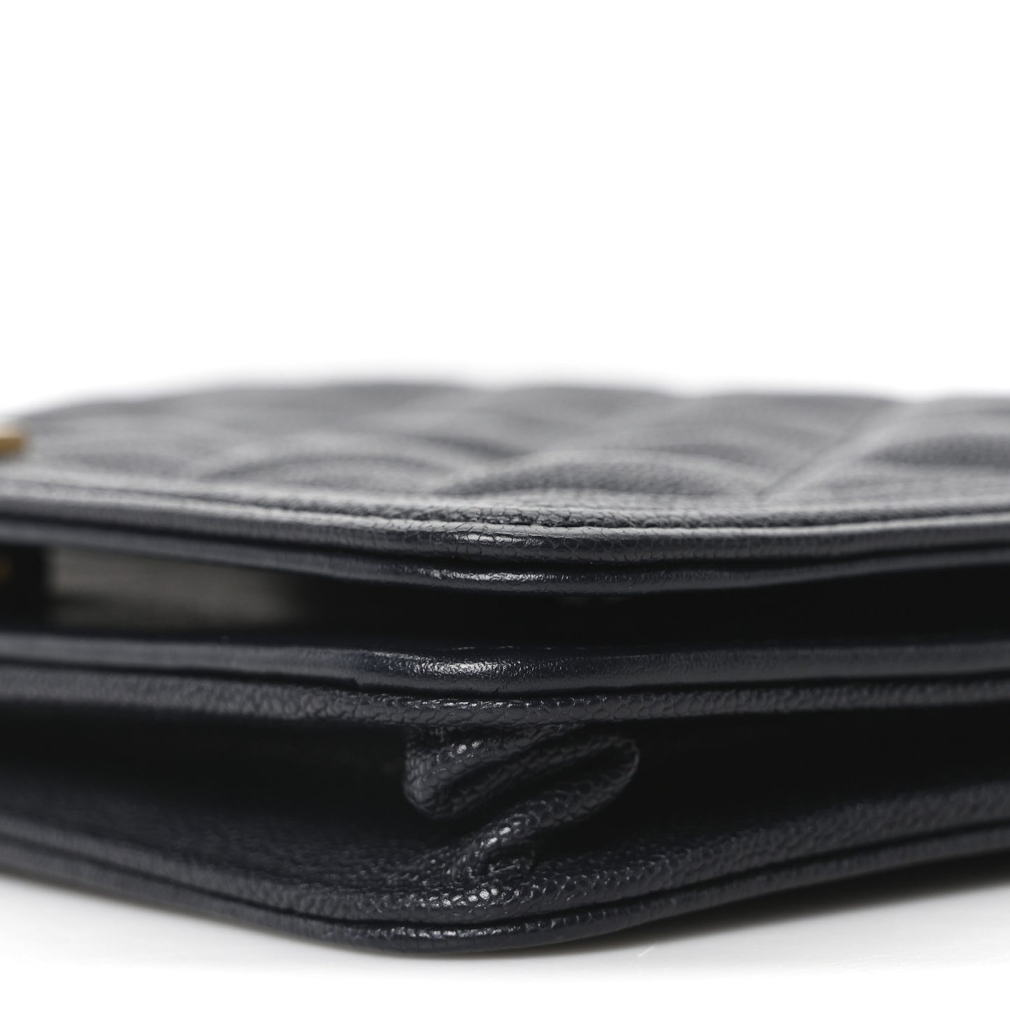 Caviar Quilted Boy Wallet On Chain WOC Navy