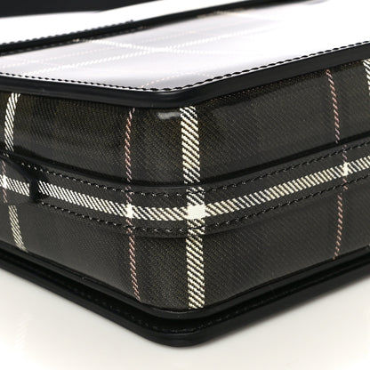 Burberry Calfskin Tartan Print Large Grace Bag Dark Green 10 of 17