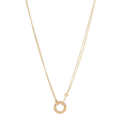 Cartier 18K Yellow Gold 2 Diamond LOVE Necklace 1 of 6