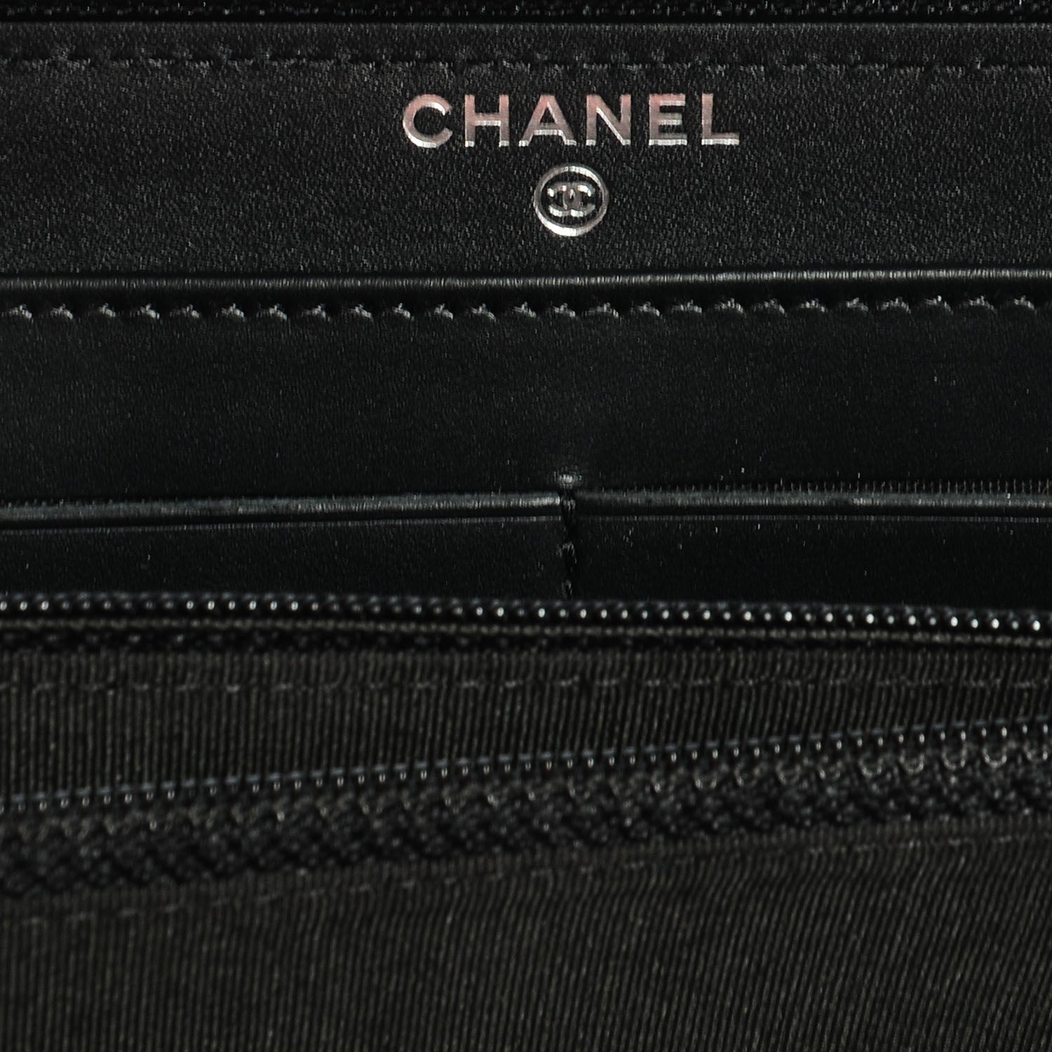 Chanel Caviar CC Large Gusset Zip Around Wallet Black 7 of 9