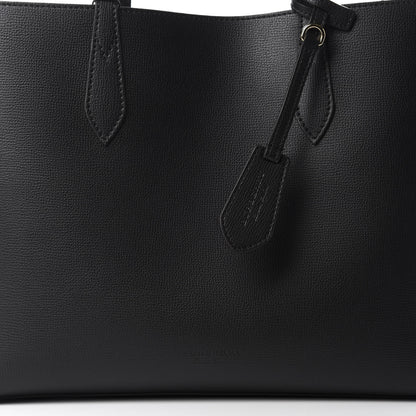 Burberry Grainy Calfskin Haymarket Check Medium Reversible Tote Black 9 of 16