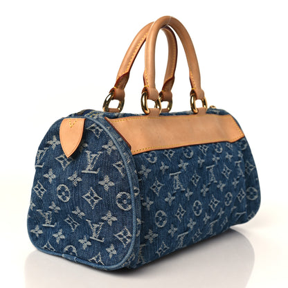Louis Vuitton Monogram Denim Neo Speedy Blue 3 of 9