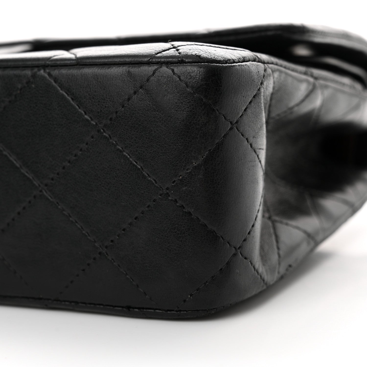 Chanel Lambskin Quilted Medium Double Flap Black 10 of 18