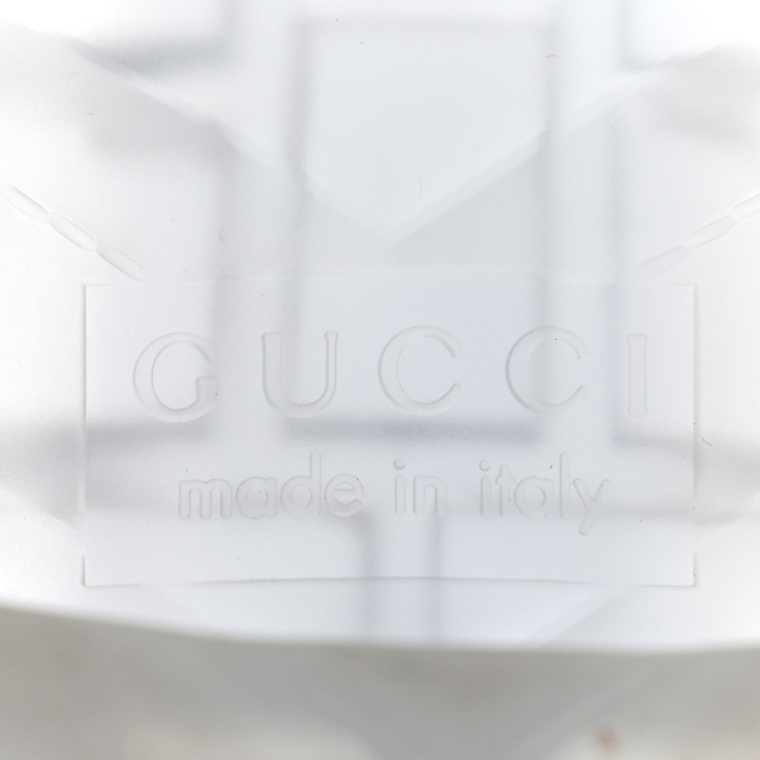 Gucci Rubber Gucci Logo Womens Platform 20/60mm Slide Sandals 37 Transparent 7 of 8