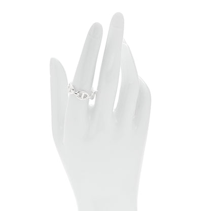 Hermes Sterling Silver PM Chaine d'Ancre Enchainee Band Ring 55 7.25 2 of 7