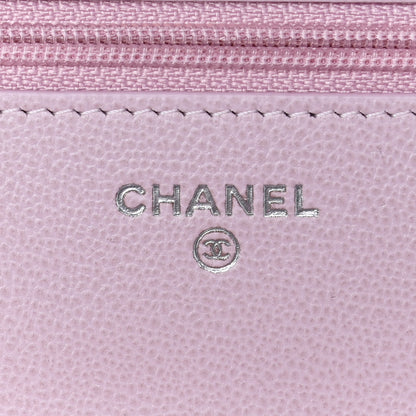 Chanel Grained Calfskin Quilted CC Box Wallet On Chain WOC Light Pink 6 of 12