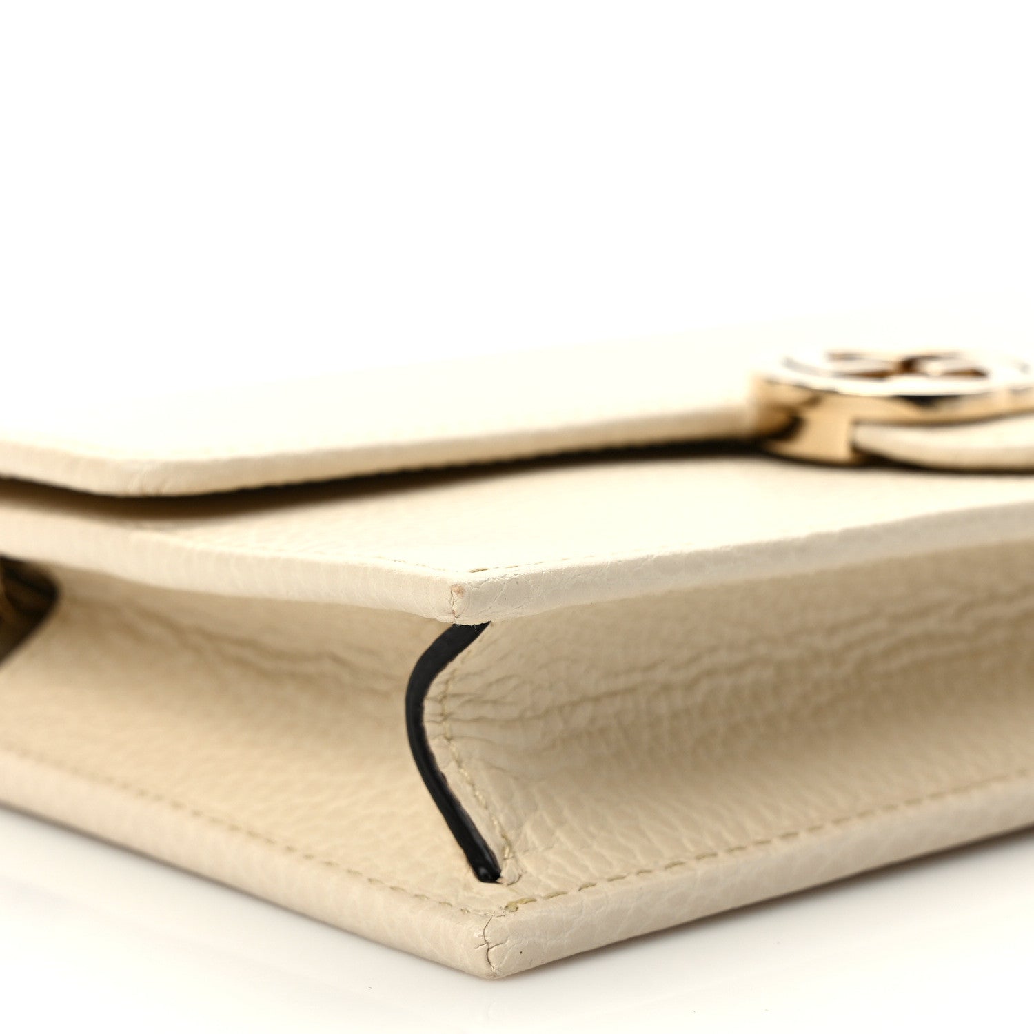 Gucci Dollar Calfskin Interlocking G Chain Wallet Ivoire 7 of 9