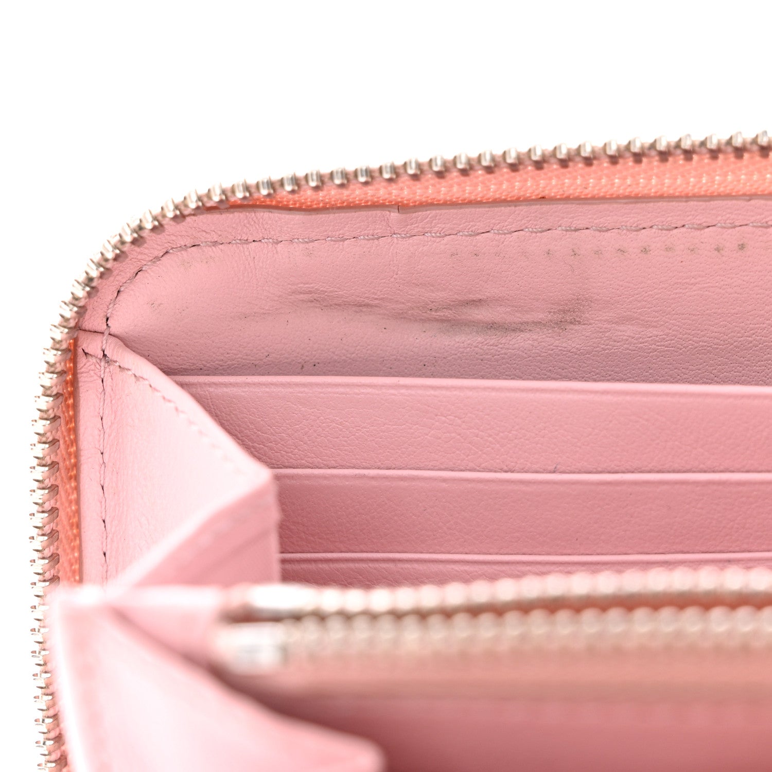 Christian Dior Patent Cannage Lady Dior Continental Zip Wallet Pink 8 of 15