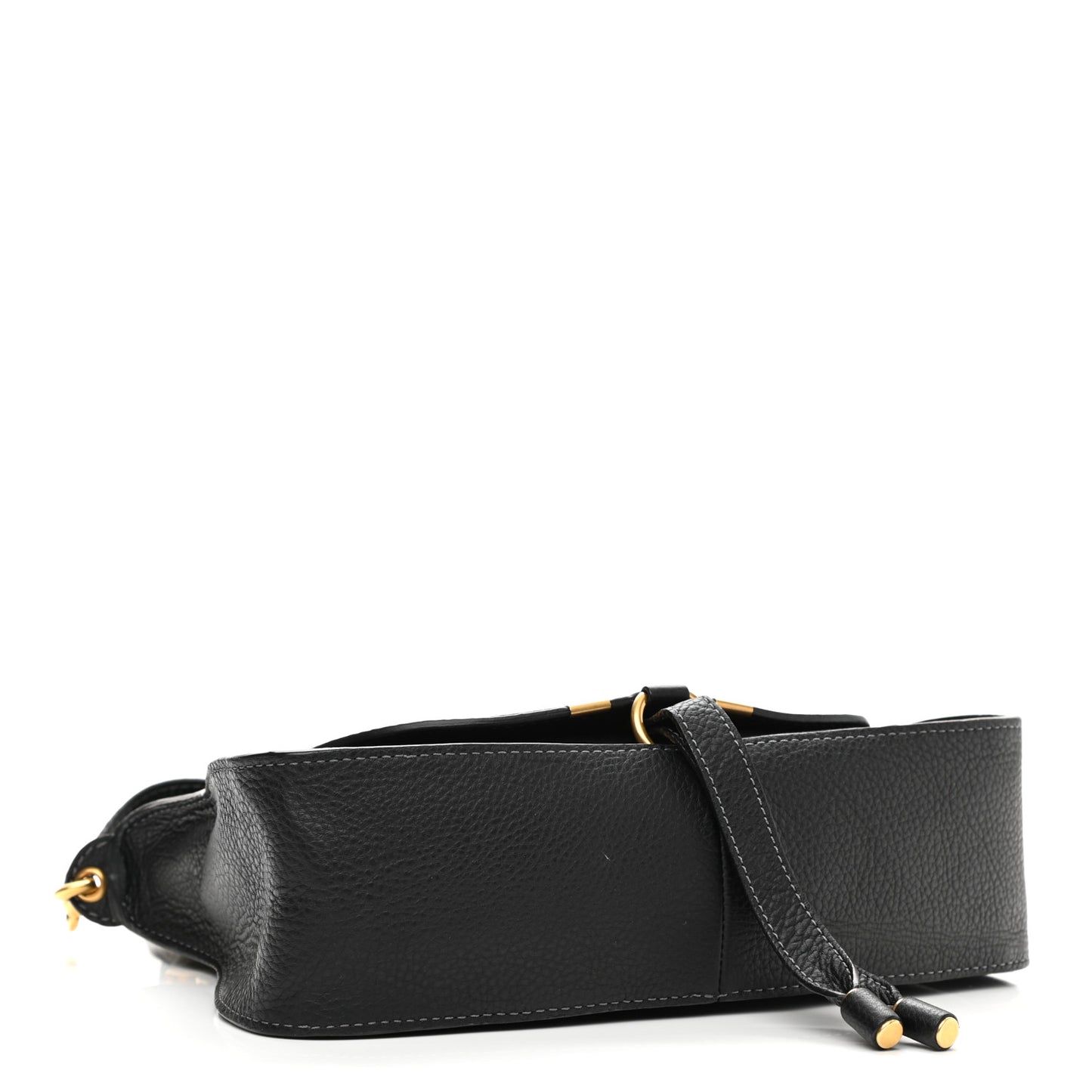 Calfskin Small Marcie Satchel Black