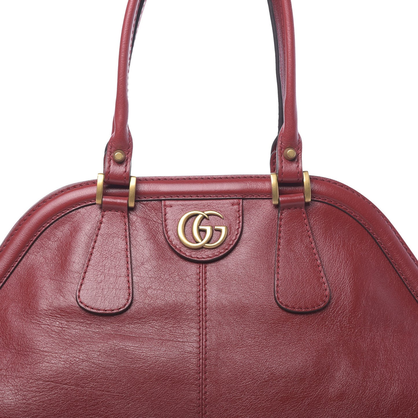 Calfskin Large Re(Belle) Top Handle Bag Red