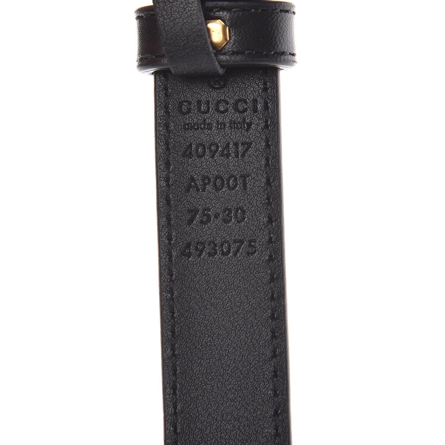 Calfskin Double G 20mm Belt 75 30 Black