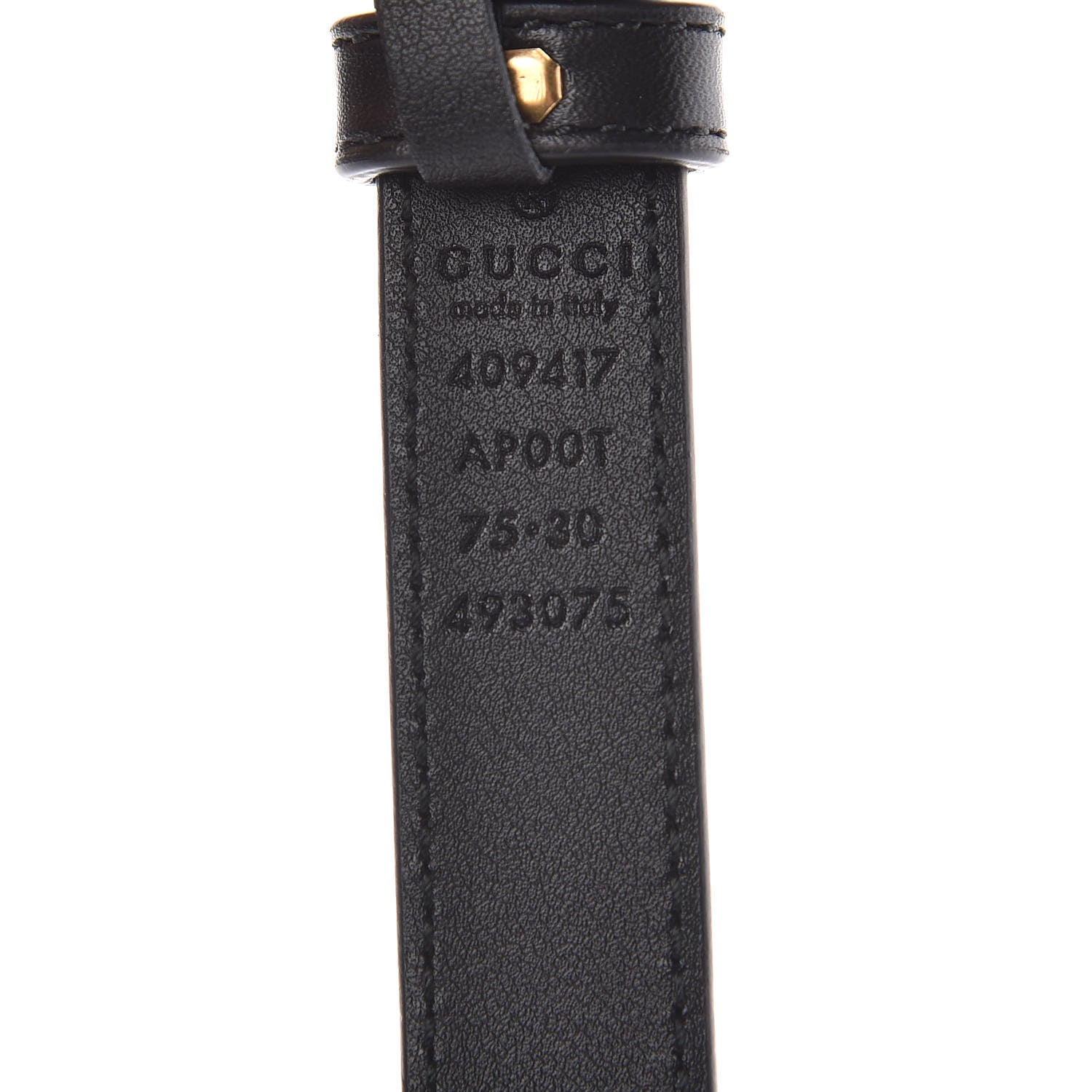 Gucci Calfskin Double G 20mm Belt 75 30 Black 6 of 6