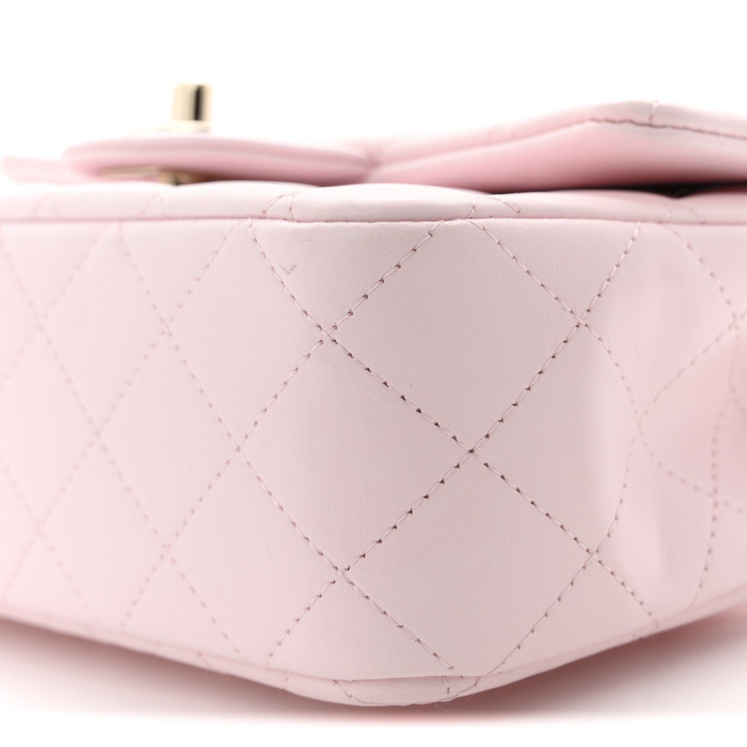 Chanel Lambskin Quilted Mini Top Handle Rectangular Flap Light Pink 10 of 12