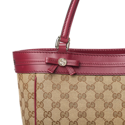 Gucci Monogram Web Medium Mayfair Tote Cherry 10 of 10