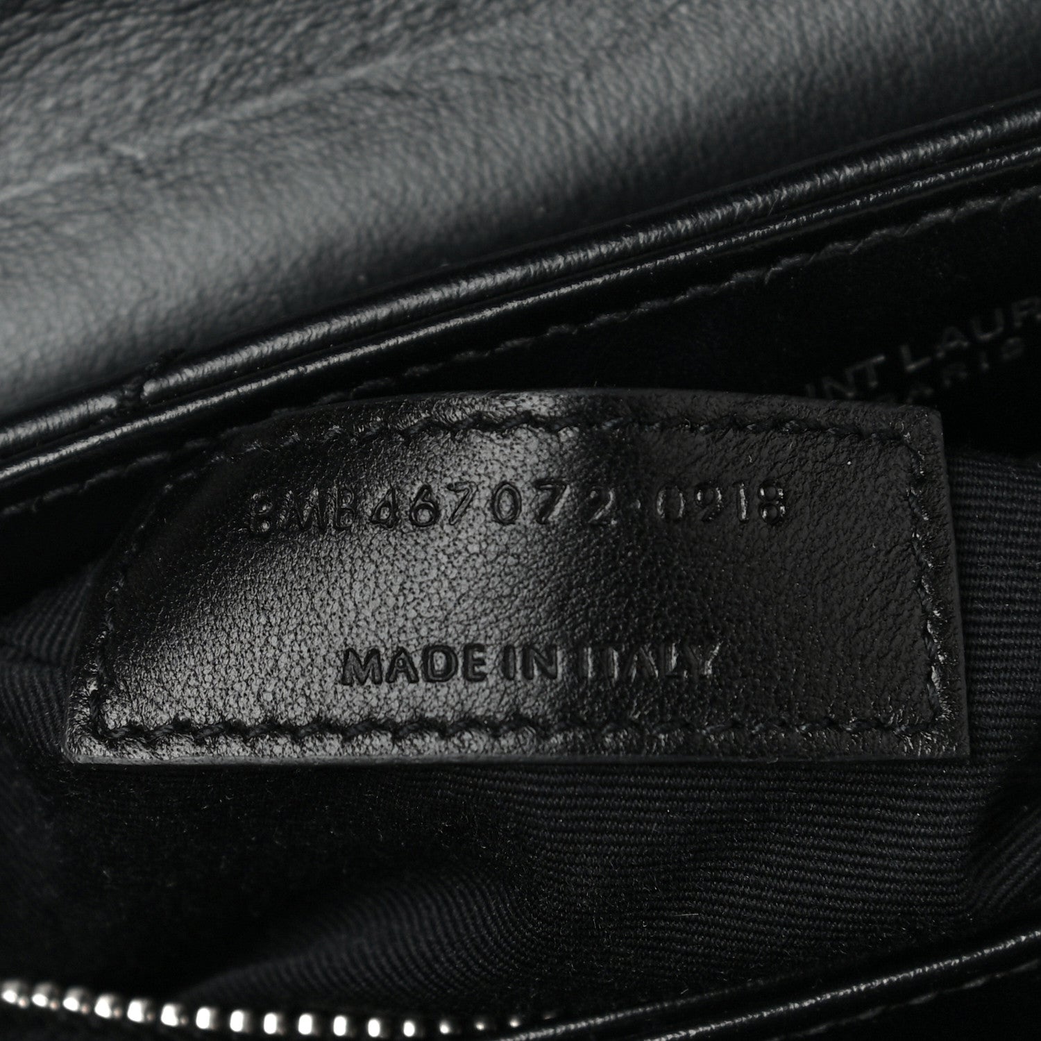 Saint Laurent Calfskin Y Quilted Monogram Toy Loulou Crossbody Bag Black 7 of 13