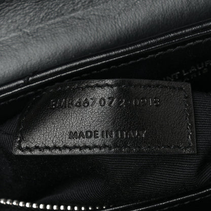 Saint Laurent Calfskin Y Quilted Monogram Toy Loulou Crossbody Bag Black 7 of 13