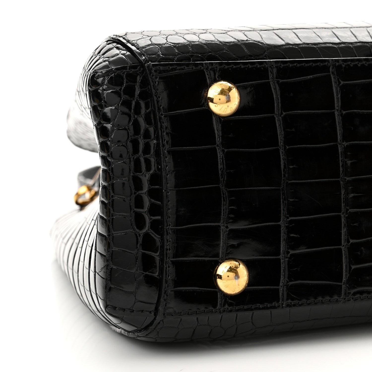 Louis Vuitton Crocodile Brilliant Montaigne MM Black 7 of 8