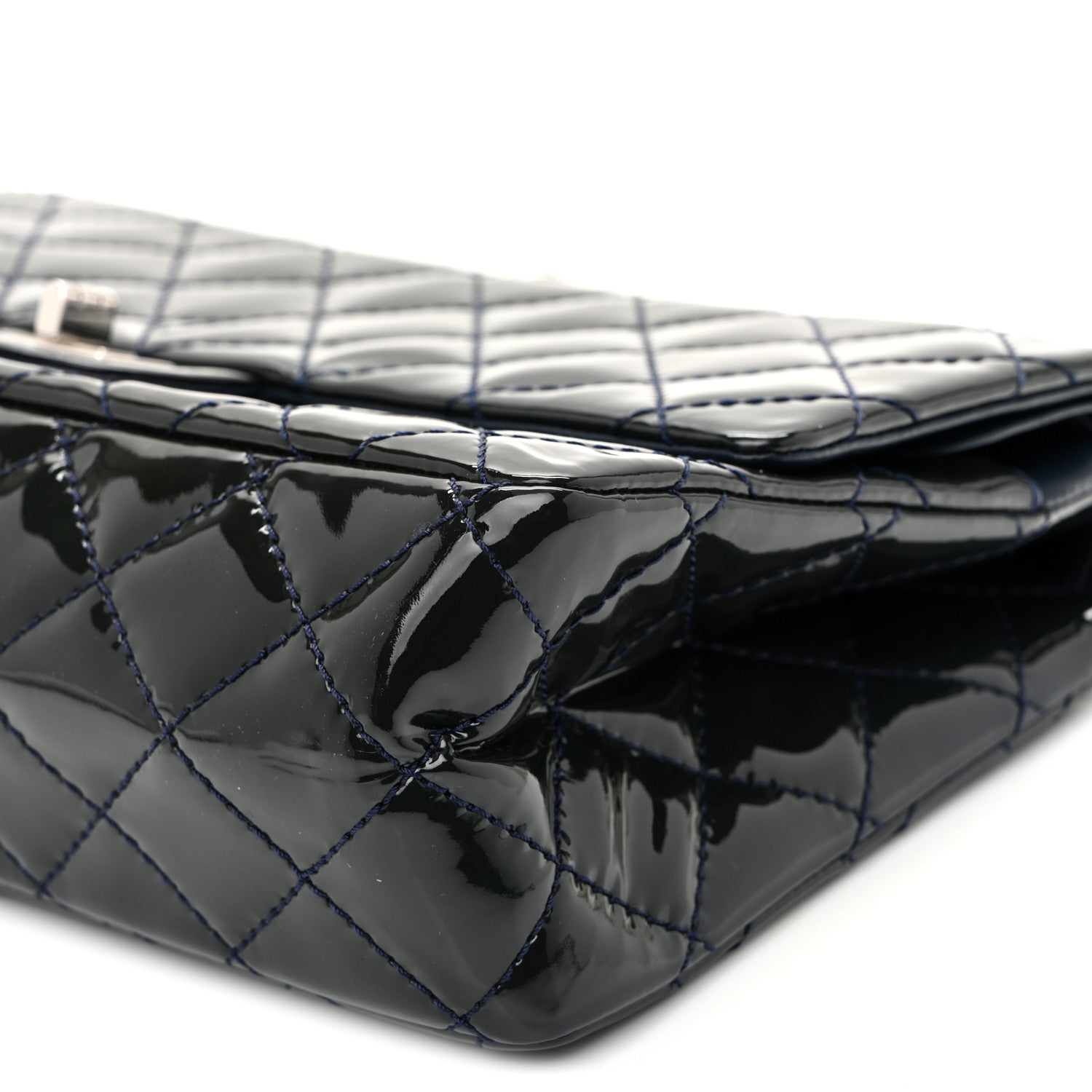 Chanel Patent Quilted 2.55 Reissue 226 Flap Blue 19 of 21