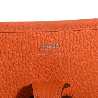 Hermes Taurillon Clemence Evelyne PM III Orange 10 of 14