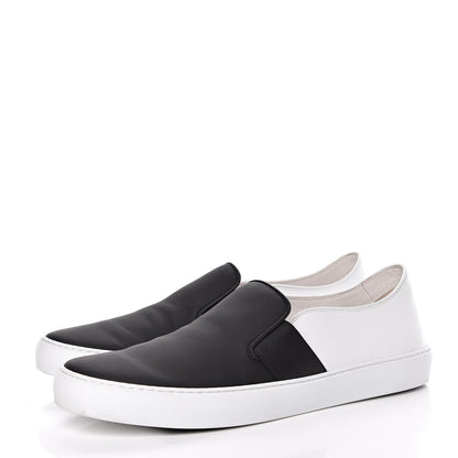 Chanel Calfskin Slip On Sneakers 45 White Black 3 of 16