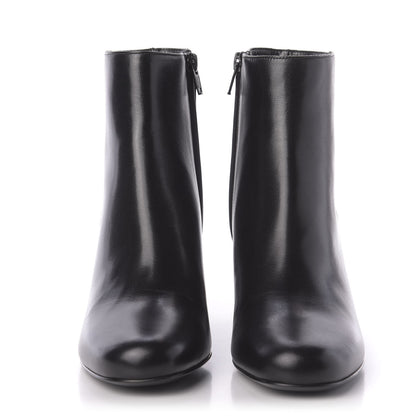 Saint Laurent Nappa Loulou Ankle Zip Boot 37 Black 2 of 9