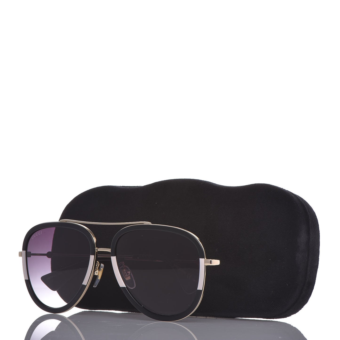 Aviator Sunglasses GG0062S Black White