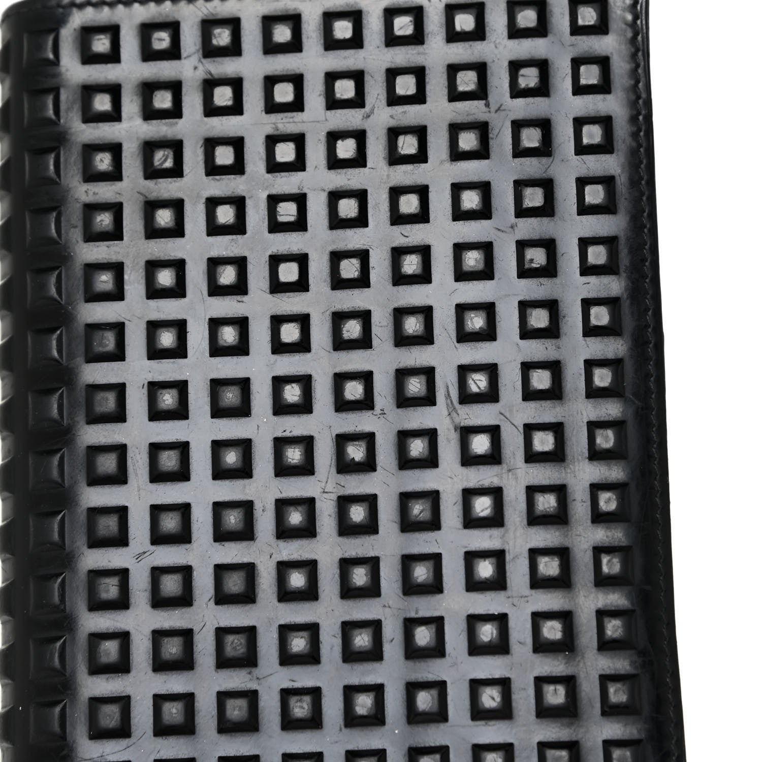 Balenciaga Calfskin Grid Embossed Zip Around Wallet Black 18 of 18