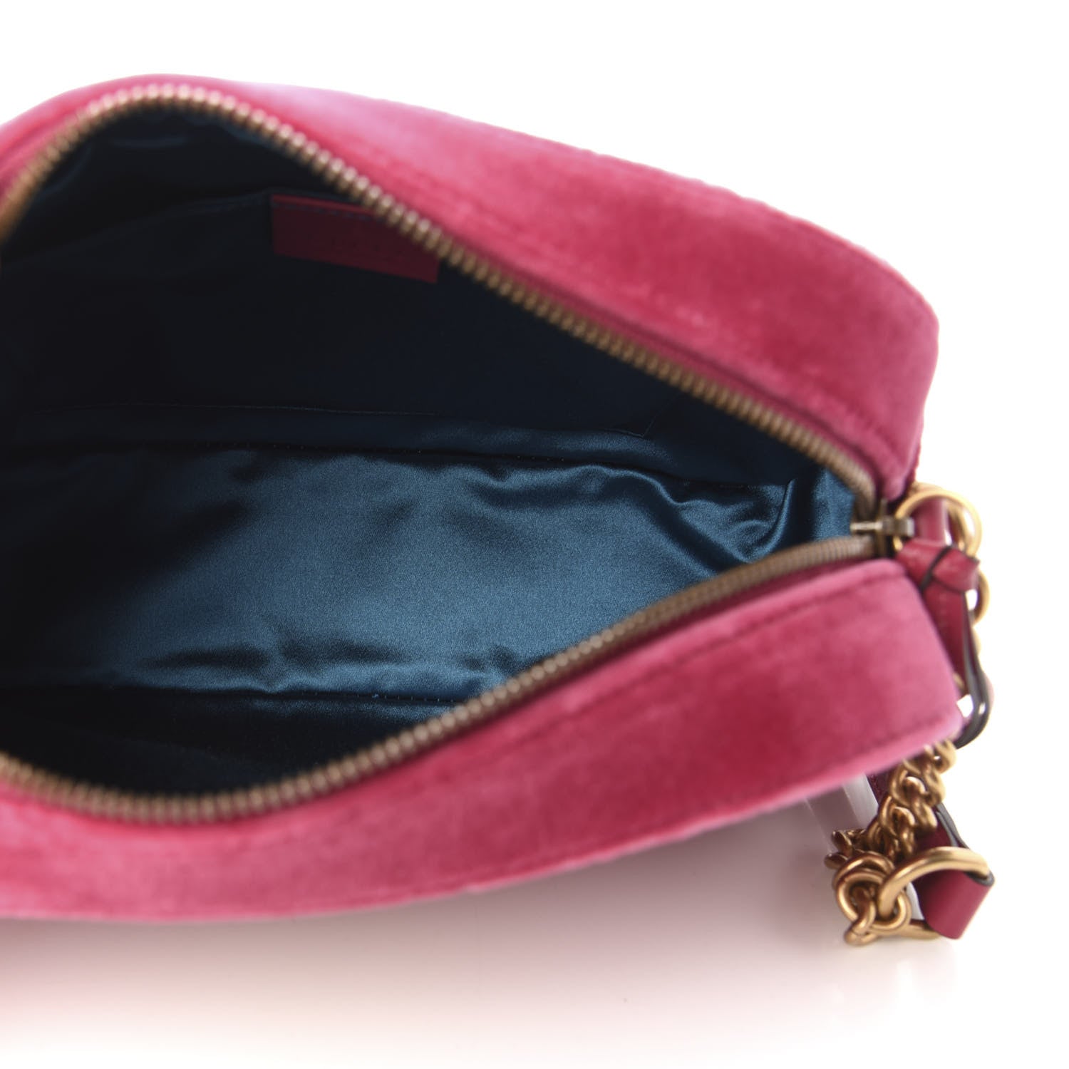 Gucci Velvet Matelasse Small GG Marmont Chain Shoulder Bag Light Raspberry Rose 5 of 11