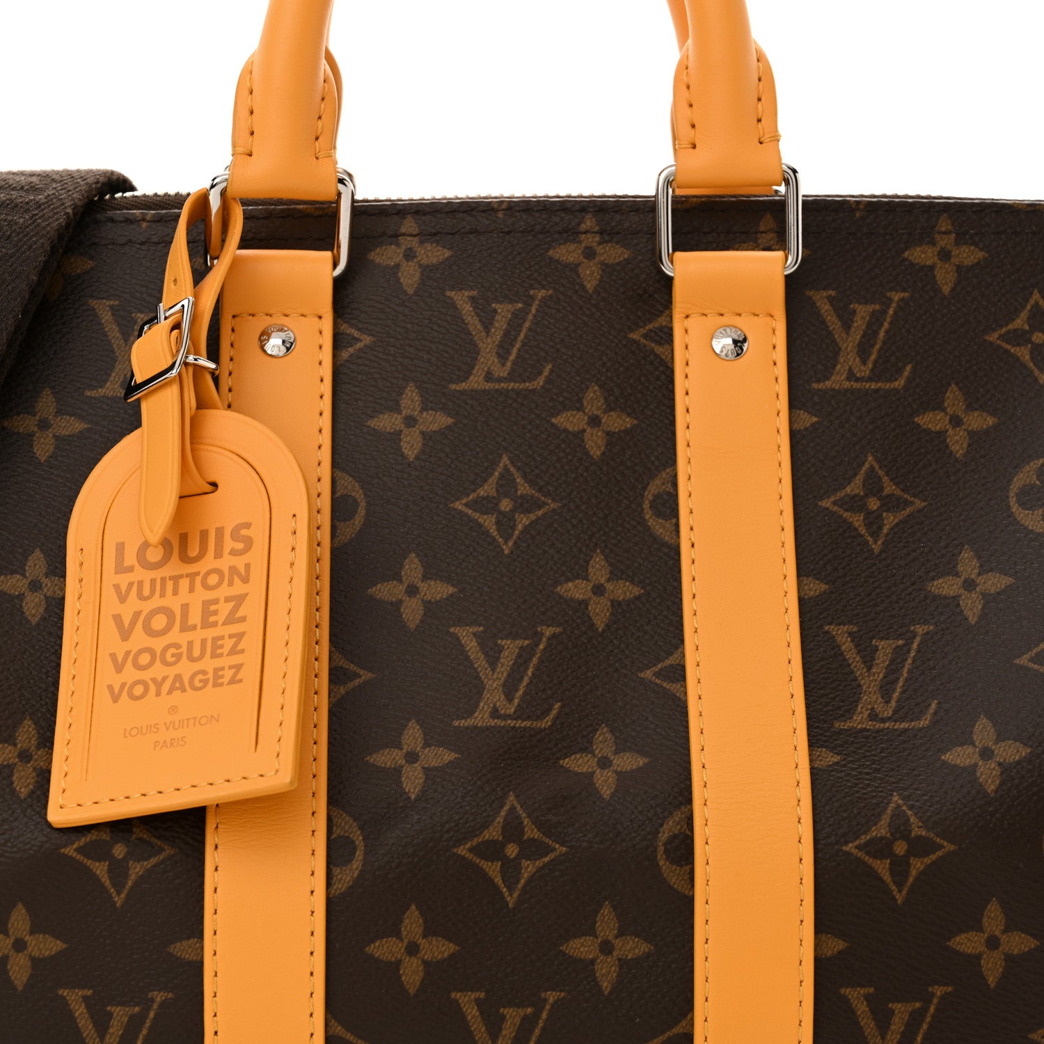 Louis Vuitton Monogram Macassar Keepall Bandouliere 35 Jaune Mat 7 of 9