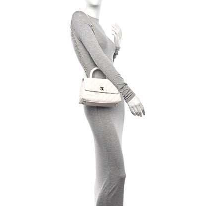 Chanel Caviar Quilted Mini Coco Handle Flap White 2 of 12