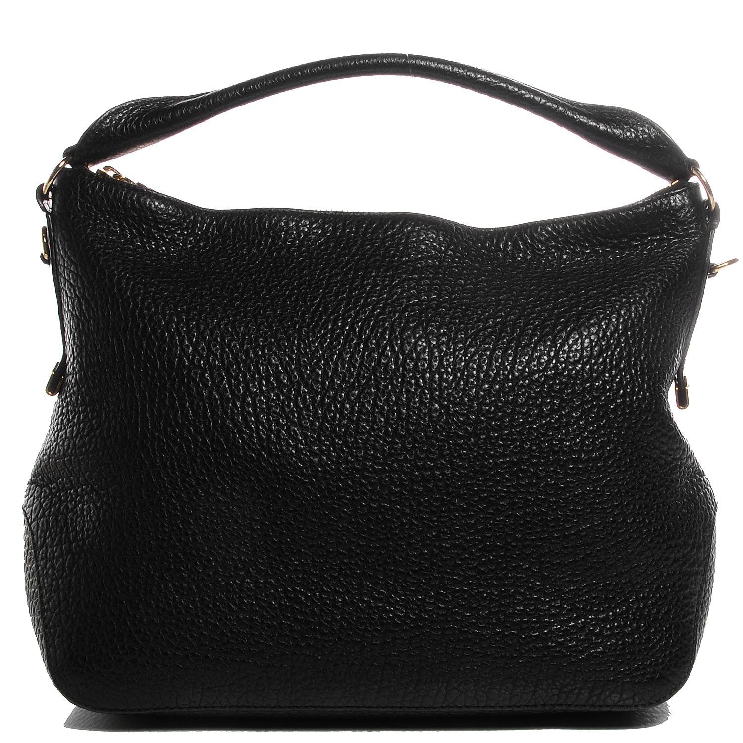 Burberry Signature Grain Calfskin Medium Hobo Black 1 of 11